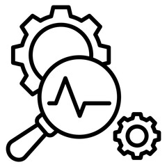 industrial diagnosis single icon