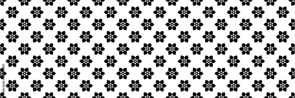 Poster horizontal seamless of trendy modern black symbol for pattern and background.