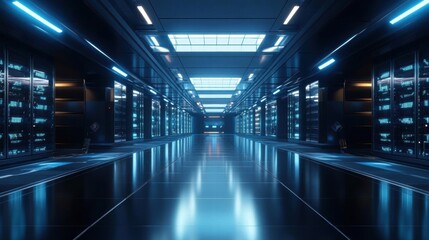 Futuristic Server Room: A Glimpse into the Digital Future