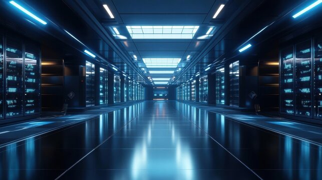 Futuristic Server Room: A Glimpse into the Digital Future