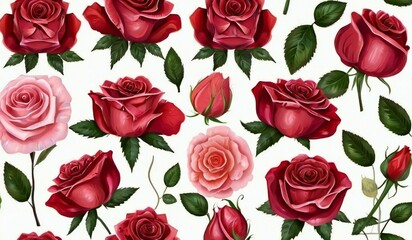 seamless pattern with roses