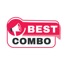 Best combo banner element or badge icon red. Vector symbol design modern.