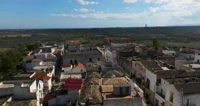 Municipality Of Bernalda In Matera, Basilicata, Italy - Aerial Shot