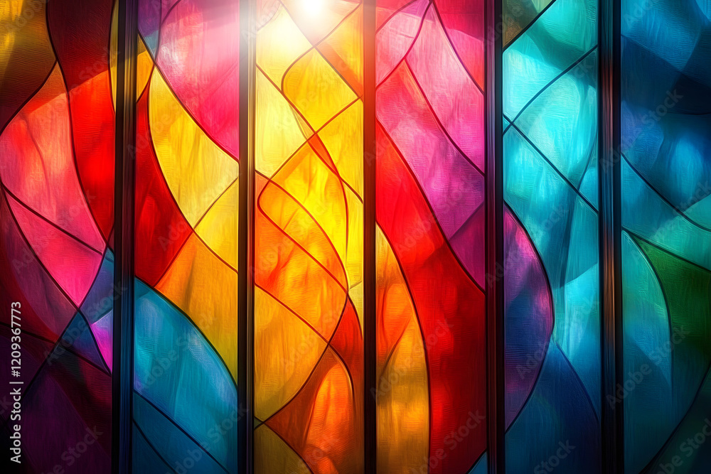 Wall mural abstract background in colors and patterns for clergy appreciation month