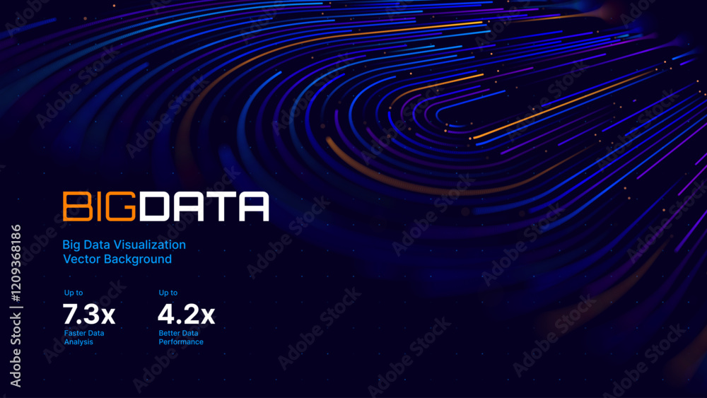 Aufkleber High Speed Light Particles Internet Data Cloud Technology Background. Digital Road Fast Speed Internet Broadband Data Flow Concept. Science Tech Research Presentation Bg. Vector Illustration.