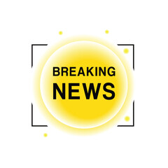 Breaking news banner symbol modern style bubble icon. vector element for web.
