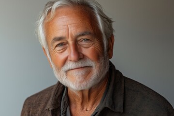 Obraz premium Porträts von lächelnden älteren Menschen mit grauen Haaren und Brillen