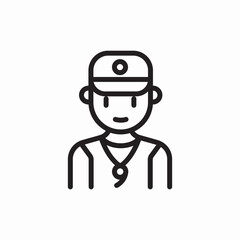 swimming coach trainer sport icon vector sign