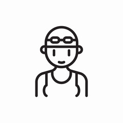 swimmer icon vector sign