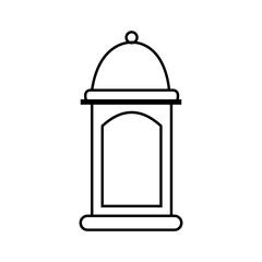 Islamic lantern silhouette icon design template