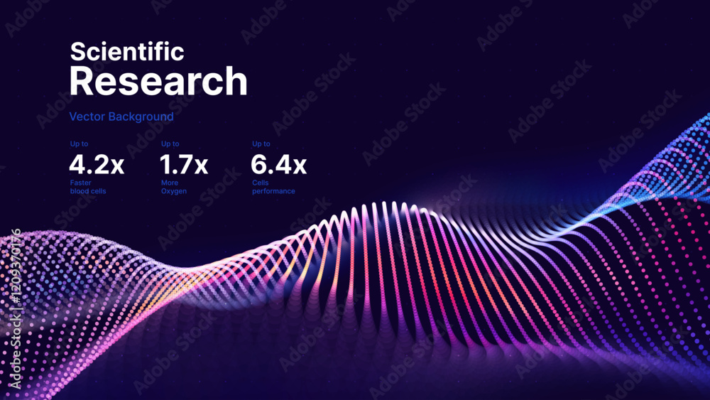 Poster Cyber Big Data Flow Particles Bokeh. Digital Neural Network. Concept of AI Artificial Intelligence Technology Machine Deep Learning. Digital Communication. Science Technology Presentation Vector.