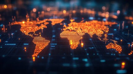 Global Network: A Digital World Map