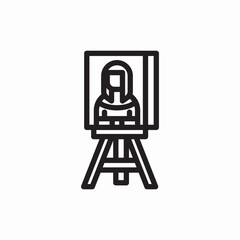 paint board portrait picture icon vector sign
