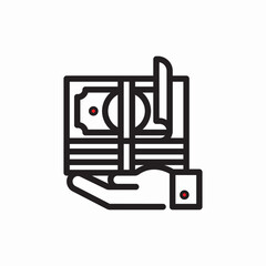 hand money icon vector sign