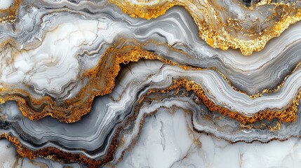 Fototapeta premium Golden and Gray Marble Texture: An Abstract Masterpiece