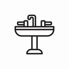 sink toilet icon vector sign
