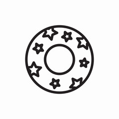 inflatable ring pool summer icon vector sign