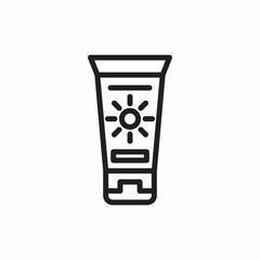 sunscreen protection beach summer icon vector sign