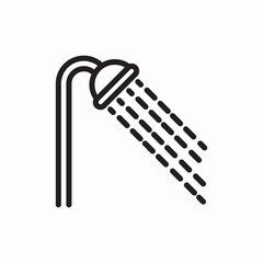 shower bathroom equipment home icon vector sign