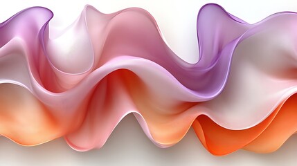 Abstract Colorful Waves Flowing Softly