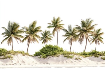 Fototapeta premium Tropical Beach Dunes tropical trees scenery