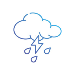 Thunderstorm vector icon