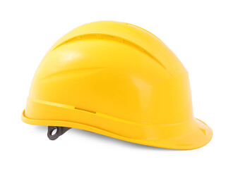Fototapeta premium Protective hardhat isolated on white. Safety equipment