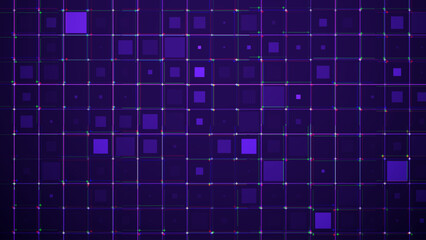 Grid for Virtual Technology Futuristic User Interface HUD. Tech Science Event Conference Forum Backdrop Design. Artificial Intelligence Neural Network and Hi-Tech. Vector Illustration