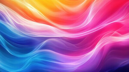 Obraz premium Abstract Wavy Rainbow Background