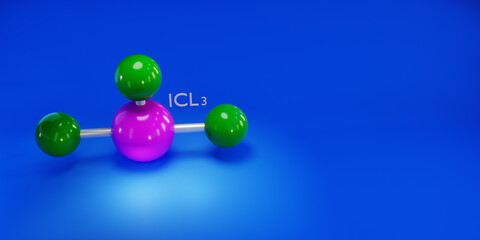 Molecule. Chemicals, micro and macronutrients. Periodic table of Mendeleev. Microelements necessary for humans. 3d render.