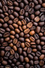 Obraz premium An artistic close-up of coffee beans arranged in a mandala pattern, highlighting symmetry and intricate detail,