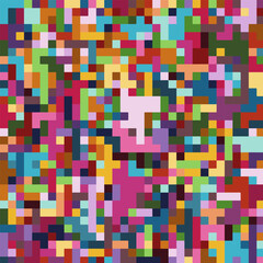 ABSTRACT PIXEL PATTERN BACKGROUND PASTEL COLORFUL MOSAIC GRID DESIGN WITH GEOMETRIC SHAPES VECTOR TEMPLATE GOOD FOR MODERN WEBSITE, WALLPAPER, COVER DESIGN 