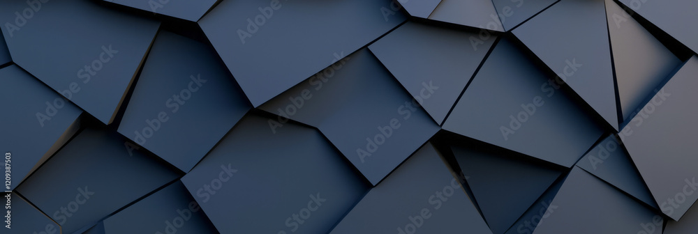 Poster an abstract geometric pattern featuring black triangular nodes interconnected with sleek lines, crea