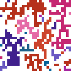 ABSTRACT BACKGROUND PIXEL PATTERN COLORFUL MOSAIC GRID DESIGN WITH GEOMETRIC SHAPES VECTOR TEMPLATE GOOD FOR MODERN WEBSITE, WALLPAPER, COVER DESIGN 