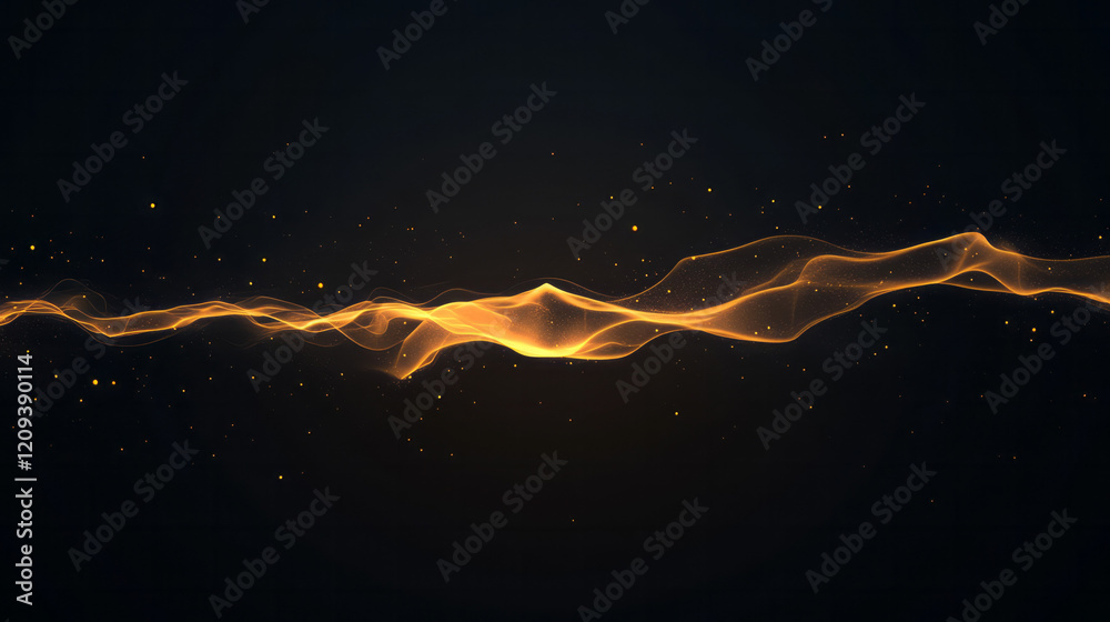 Poster a dynamic abstract geometric network with glowing yellow lines and sharp angles set against a dark b