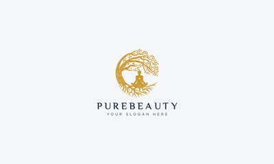 Fototapeta premium Fashion and beauty logo design vector template