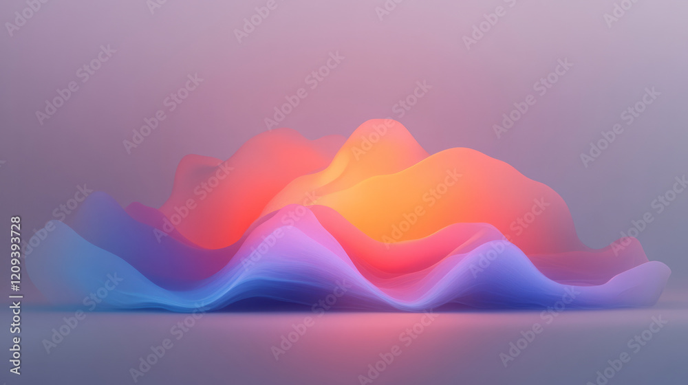 Aufkleber A futuristic abstract artwork showcasing red and blue radiating light patterns with glowing effects and intricate line work,