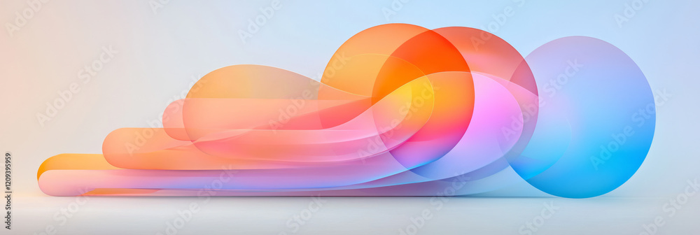 Poster A captivating digital pixel pattern of interconnected colorful circles with radiant neon gradients, symbolizing connectivity and modernity,