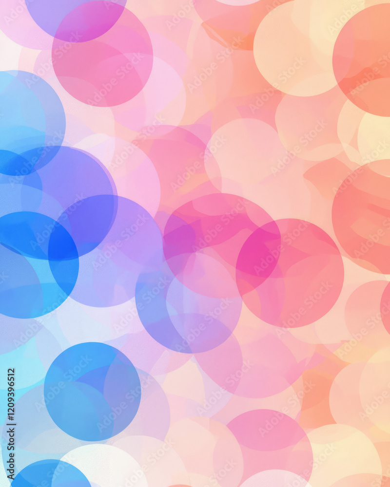 Poster A vibrant digital pixel pattern of overlapping colorful circles with radiant neon gradients, creating a dynamic and engaging composition,