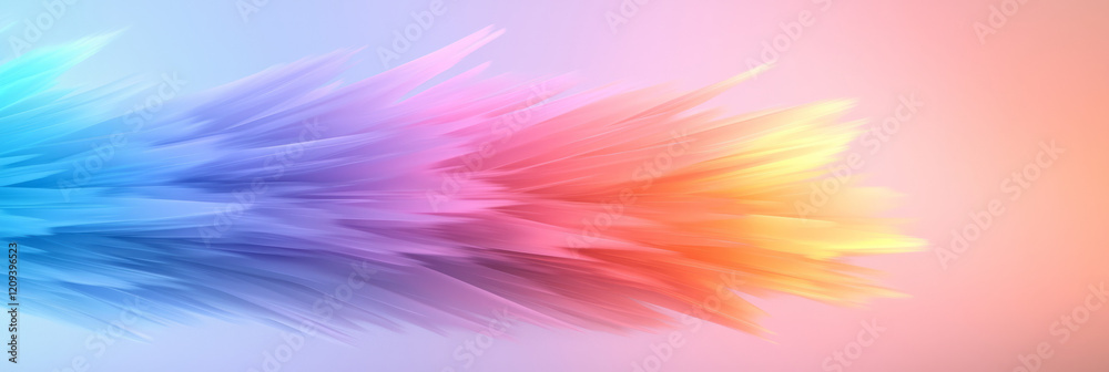 Poster A dynamic digital pixel design with colorful radial gradients in neon shades, creating a sense of movement and vibrancy,