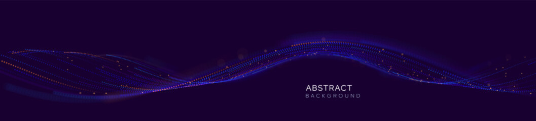 Cyber Big Data Flow Particles Bokeh. Digital Neural Network. Concept of AI Artificial Intelligence Technology Machine Deep Learning. Digital Communication. Science Technology Presentation Vector.