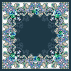 paisley pattern is scarf design. 