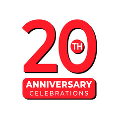 20 Year Anniversary Vector Template Design Illustration. Template Design