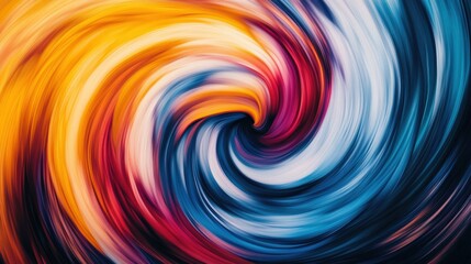 Vortex formed by blending colorful paint, abstract image