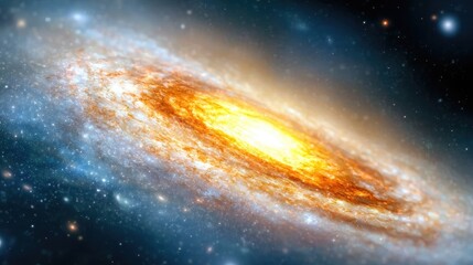 Obraz premium Spiral galaxy, cosmic dust, stars, space exploration, science background, astronomy