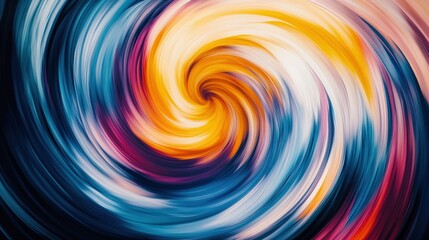 Fototapeta premium Vortex formed by blending colorful paint, abstract image