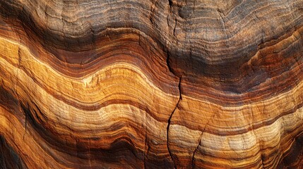 Naklejka premium Beautiful Textured Rock Surface with Warm Earthy Tones and Patterns