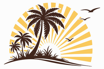Logo Design Sunshine, Palms & Paradise A.eps