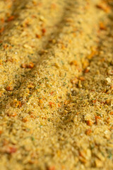 Vegetable dry natural seasoning macro culinary background