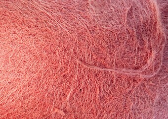Close view of red felt texture